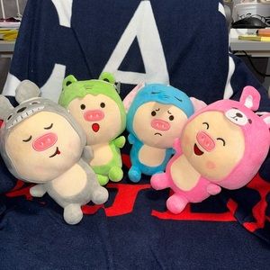 Piggies in Costumes -Set of 4